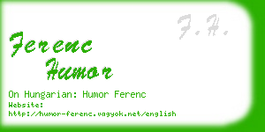 ferenc humor business card